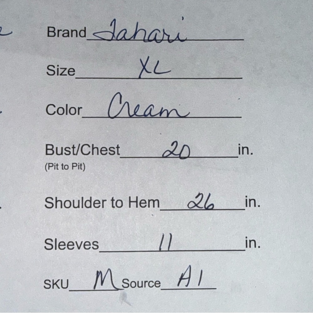 Tahari Cream Ruched Sleeve Top XL Soft Stretch Minimal Chic Blouse - Picture 9 of 9